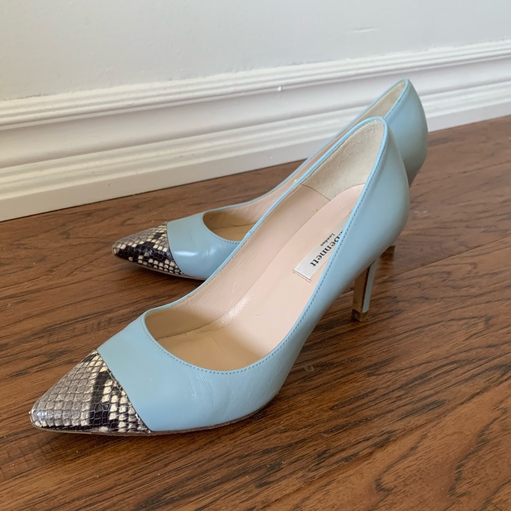 LK Bennett Kay Snake Effect Heels